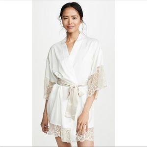 Flora Nikrooz Gabby -Ivory and Champagne Lace Bridal Robe